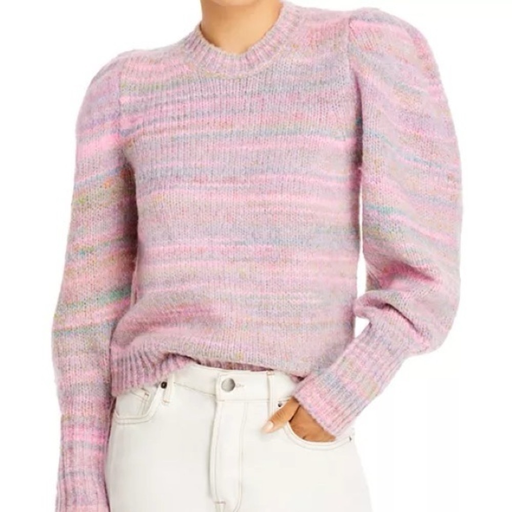 Loveshackfancy Aquarius Pullover Pink Striped Kni… - image 2